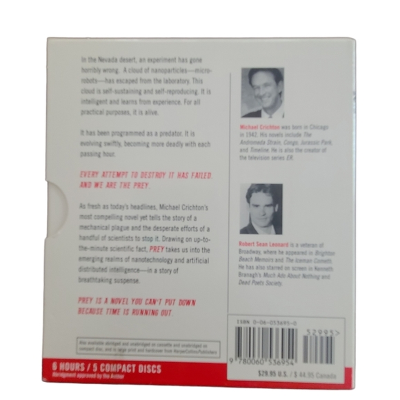 Prey Michael Crichton Science Fiction Audio Book - Picture 2 of 2